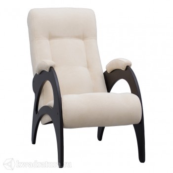 Кресло для отдыха Неаполь Модель 9 без лозы (Венге-эмаль/Ткань Ваниль Verona Vanilla) в Шахте - shahta.mebel54.com | фото