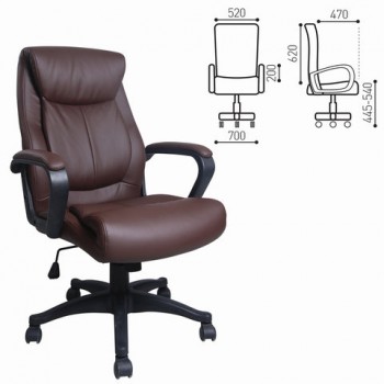 Кресло офисное BRABIX Enter EX-511 (коричневый) в Шахте - shahta.mebel54.com | фото