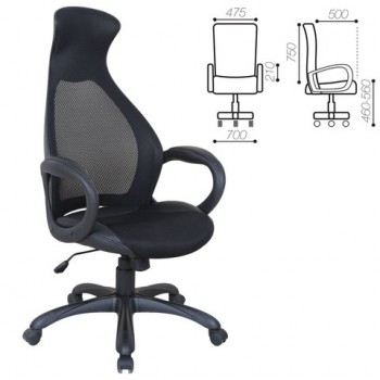 Кресло офисное BRABIX Genesis EX-517 (черное) в Шахте - shahta.mebel54.com | фото