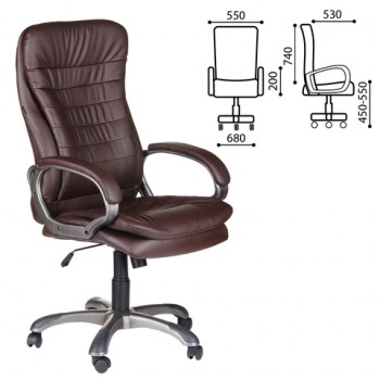 Кресло офисное BRABIX Omega EX-589 (коричневое) в Шахте - shahta.mebel54.com | фото