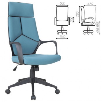 Кресло офисное BRABIX Prime EX-515 (голубая ткань) в Шахте - shahta.mebel54.com | фото