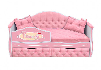 Кровать 160 серии Иллюзия 2 ящика 15 Бледно-розовый (подушки) в Шахте - shahta.mebel54.com | фото