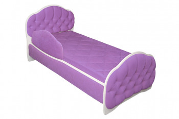 Кровать 170 Гармония 67 Светло-фиолетовый (мягкий бортик) в Шахте - shahta.mebel54.com | фото