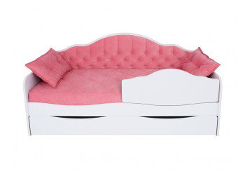 Кровать 180 серии Иллюзия Лайт 1 ящик 89 Розовый (подушки) в Шахте - shahta.mebel54.com | фото