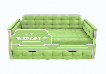 Кровать 190 серии Спорт 1 ящик 81 Фисташка (мягкие боковые накладки) в Шахте - shahta.mebel54.com | фото