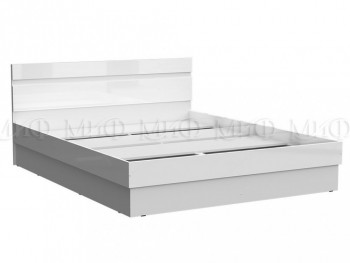 Кровать Челси 1400 (Белый/Белый глянец) в Шахте - shahta.mebel54.com | фото