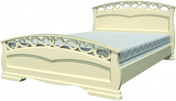 Кровать Грация-1 из массива сосны 900*2000 Слоновая кость в Шахте - shahta.mebel54.com | фото