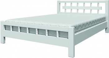Кровать Натали-5 из массива сосны 1400*2000 Белый античный в Шахте - shahta.mebel54.com | фото