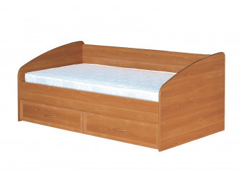 Кровать с ящиками с задней спинкой 900-1 без матраса Вишня Оксфорд в Шахте - shahta.mebel54.com | фото