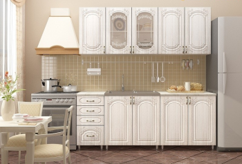 Кухонный гарнитур Лиза-1 (2,0м) (Белый/Сандал) в Шахте - shahta.mebel54.com | фото
