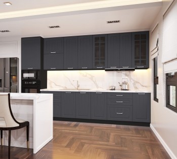Кухонный гарнитур 1,8м Луксор высокие модули (Клен серый/корпус венге) в Шахте - shahta.mebel54.com | фото