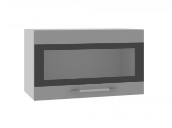 Ройс ГВПГСФ 600 Шкаф верхний горизонтальный (Графит софт/корпус Серый) в Шахте - shahta.mebel54.com | фото