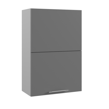Ройс ПГПМ 600 Шкаф верхний Blum Aventos HF (Графит софт/корпус Серый) в Шахте - shahta.mebel54.com | фото
