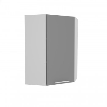 Ройс ВПУ 600 Шкаф верхний угловой высокий (Графит софт/корпус Серый) в Шахте - shahta.mebel54.com | фото