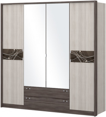 Шкаф четырехстворчатый с зеркалом Шк69.1 Николь в Шахте - shahta.mebel54.com | фото