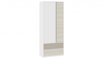 Шкаф для одежды комбинированный «Сканди» Дуб Гарден/Белый/Глиняный серый в Шахте - shahta.mebel54.com | фото