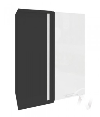 Угловой шкаф Валерия-М ШВУ 699 (Белый металлик/Венге/верхний/высокий) в Шахте - shahta.mebel54.com | фото